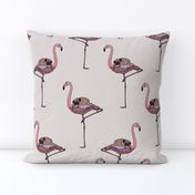 Flamingo and pug