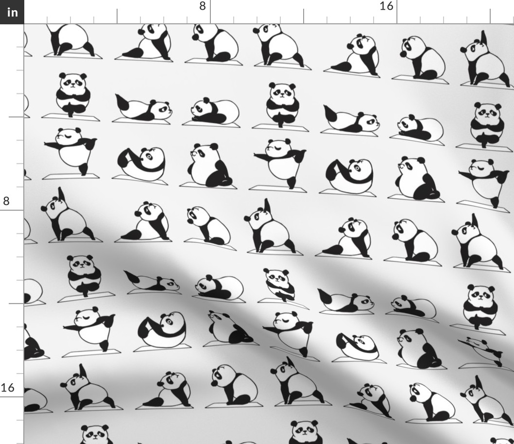 Panda Yoga Fabric byhuebucket