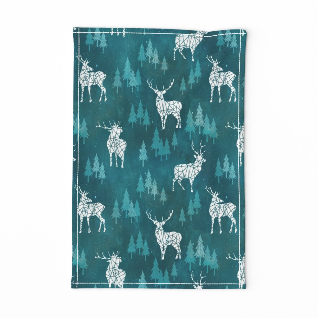 Ice Forest Deer Turquoise