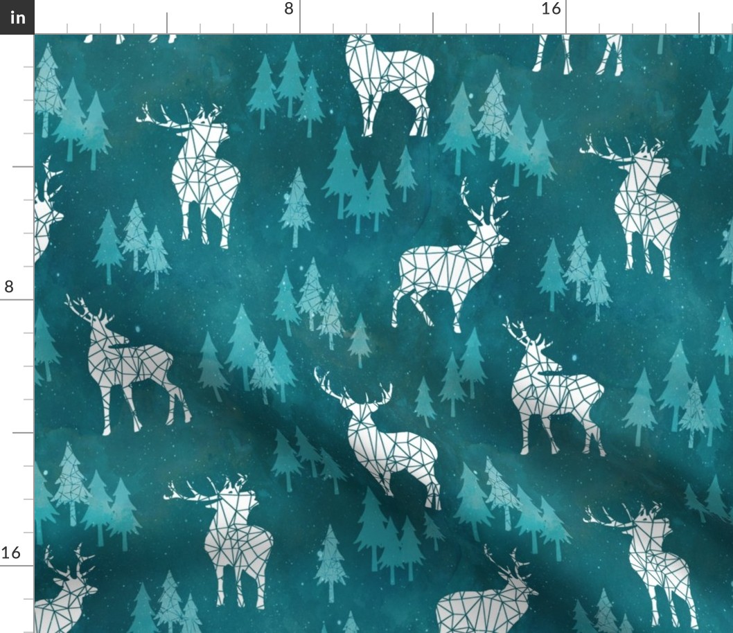 Ice Forest Deer Turquoise