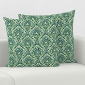 Paisley Damask Green