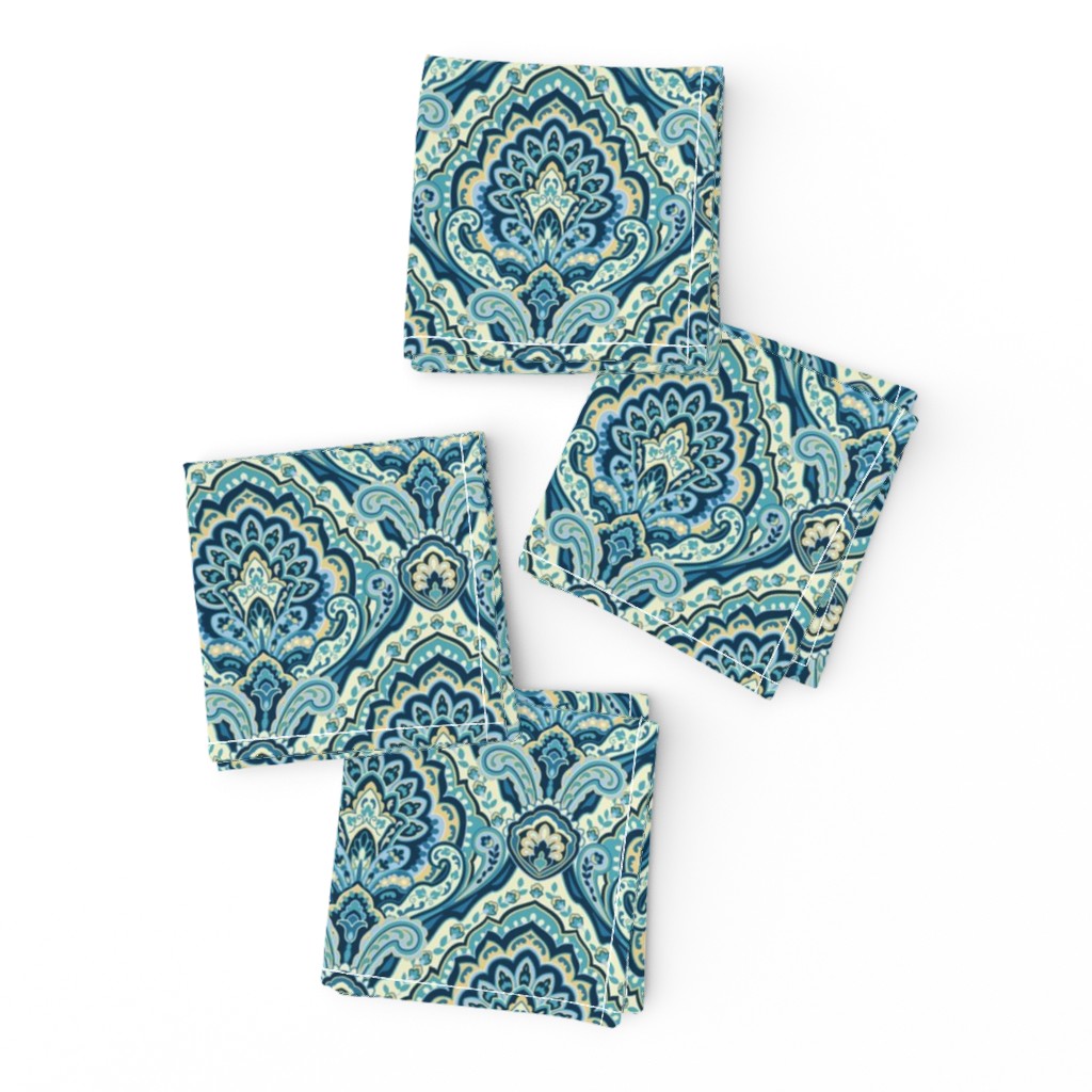 Paisley Damask Teal