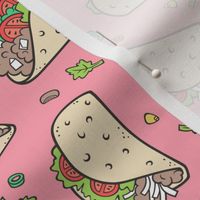 Tacos Food on Pink