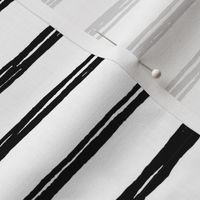 Black Striped Doodles - Hand Drawn Stripes Geometric Inky Monochrome Black and White Baby Nursery Kids Children