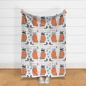 Cut and sew your own hygge raccoon // orange