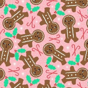 Gingerbread Man Pink