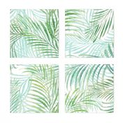 Breezy Palms Soft Green on White 150L