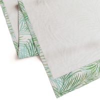 Breezy Palms Soft Green on White 150L