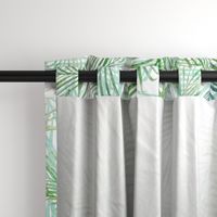 Breezy Palms Soft Green on White 150L