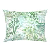 Breezy Palms Soft Green on White 150L