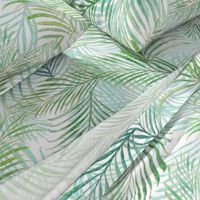 Breezy Palms Soft Green on White 150L