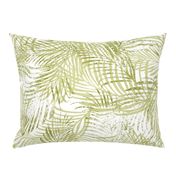 Batik Palms Light Olive on White 150L