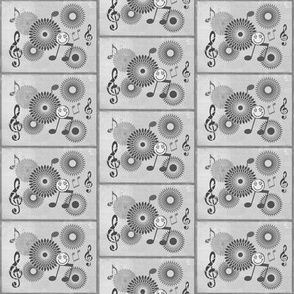 MDZ22 - Small -  Musical Daze Tiles in Monochromatic Grey