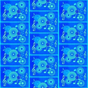 MDZ25 - Small -  Musical Daze Tiles in Blue and Aqua
