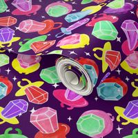 90s Gem Candy Rings | Purple | Large