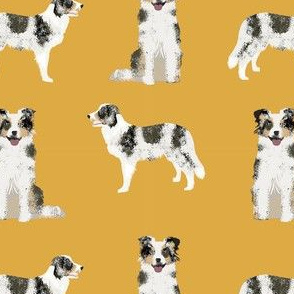 border collie blue merle simple dog fabric dog breed yellow