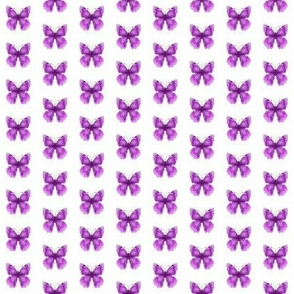 butterfly purple tiny on white