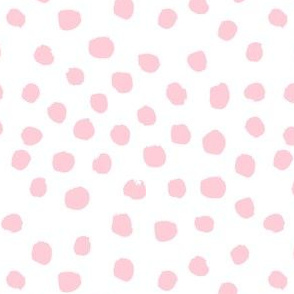 dots polka dot fabric white and pink nursery girls decor 