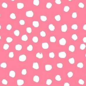 dots polka dot fabric pink and white nursery girls decor 