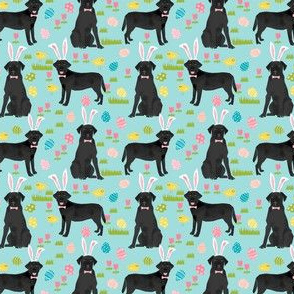 black lab fabric labrador retriever easter pastel fabric cute dog design - blue - smaller version