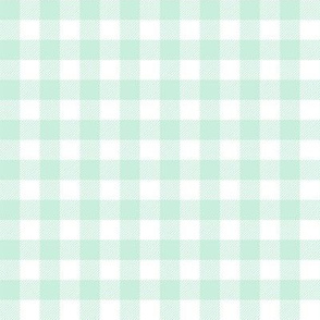 buffalo plaid mint and white outdoors camping fabric 