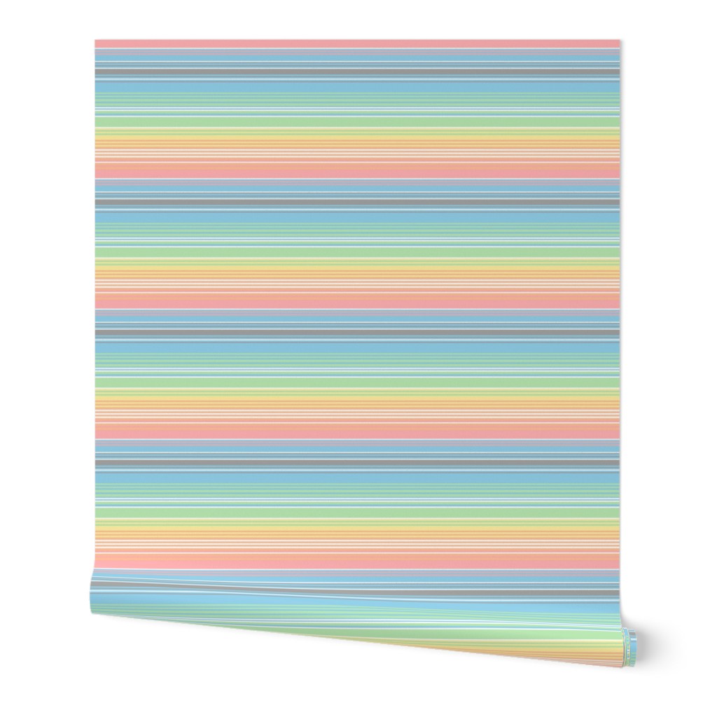 vintage rainbow stripes 3 // pastel