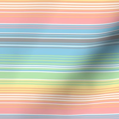 vintage rainbow stripes 3 // pastel