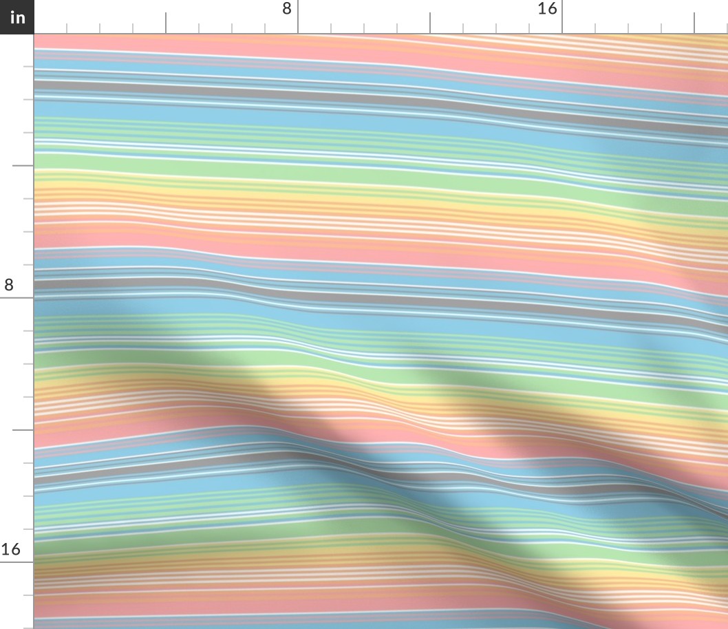 vintage rainbow stripes 3 // pastel