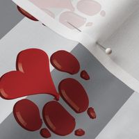 Paw Print Hearts Valentines 