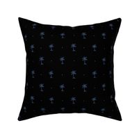 Tiny Palms - Black / Denim Blue - AndreaAlice