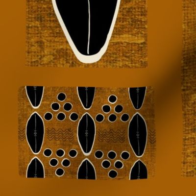 mud cloth-Into Africa Collage - red rock