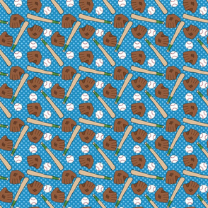 Baseball Pattern in Blue