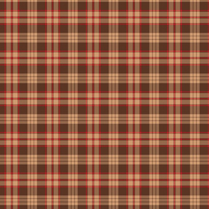 Brown and Red  Winter Plaid
