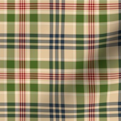 Plaid Pattern - Blue, Green, Red, and Tan