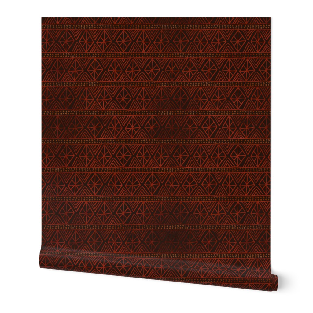 African Geometric Pattern in Earth Tones