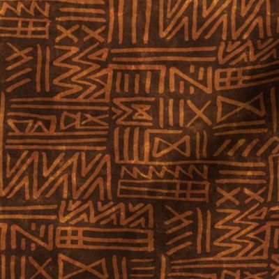 African Tribal Geometric in Earth Tones