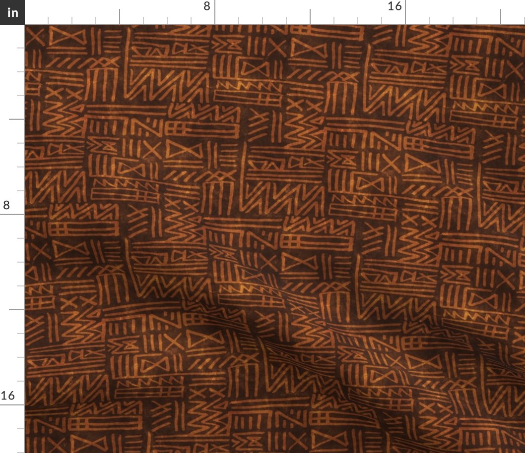 African Tribal Geometric in Earth Tones