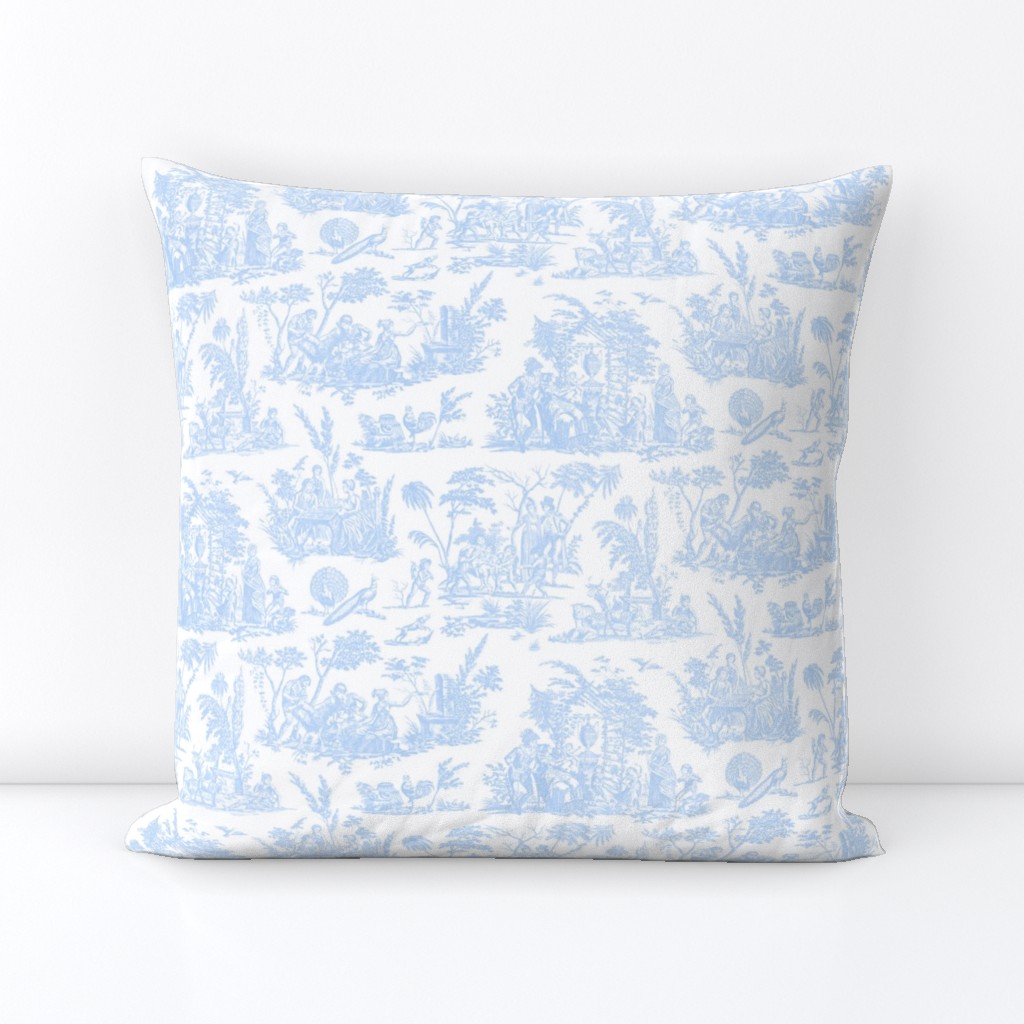 Marseilles Toile ~  Jasperware  Blue and White 