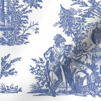 Marseilles Toile ~   Willow Ware Blue and White   