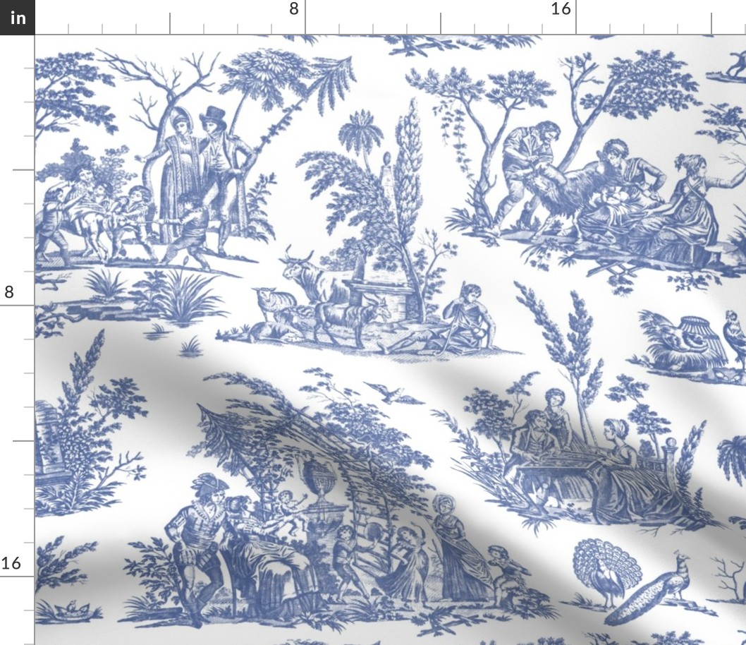 Marseilles Toile ~   Willow Ware Blue and White   