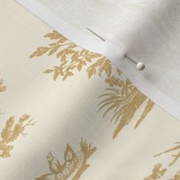 Marseilles Toile ~   Gilt on Cosmic Latte 