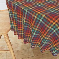 Retro Rainbow Plaid - medium size pattern