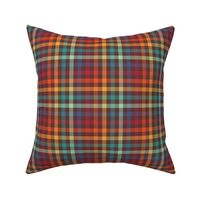 Retro Rainbow Plaid - medium size pattern