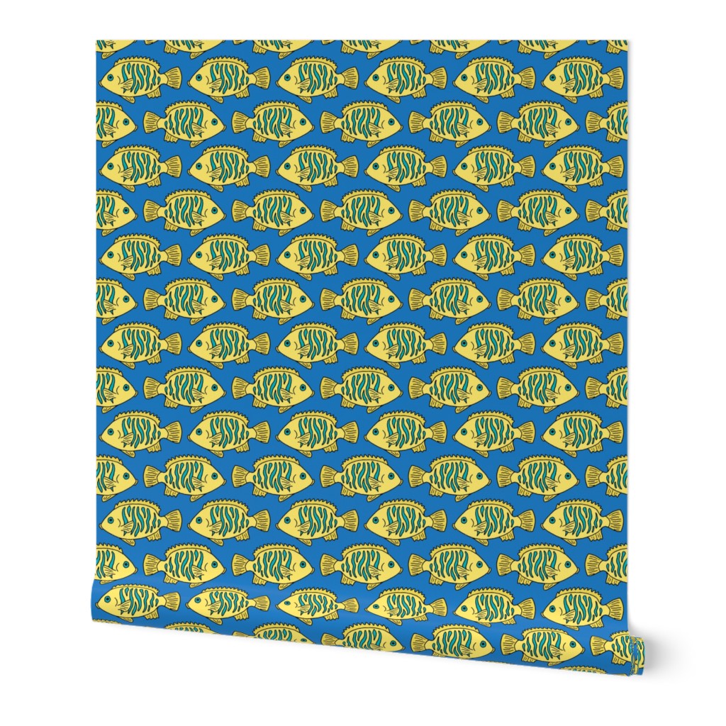 Tropical Fish in Yellow and Blue