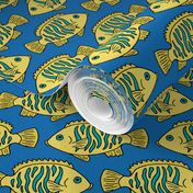 Tropical Fish in Yellow and Blue