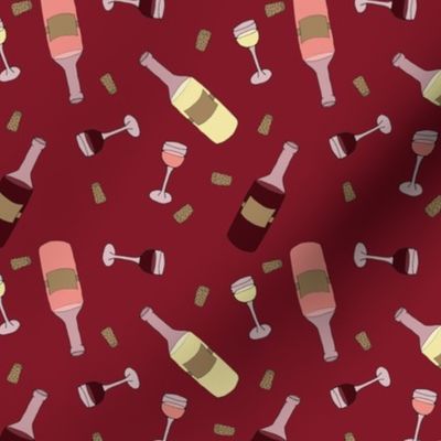 Red, White, and Rose Wine Pattern - larger