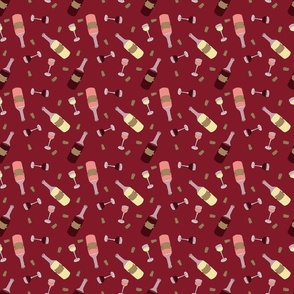 Red, White, and Rose Wine Pattern - larger