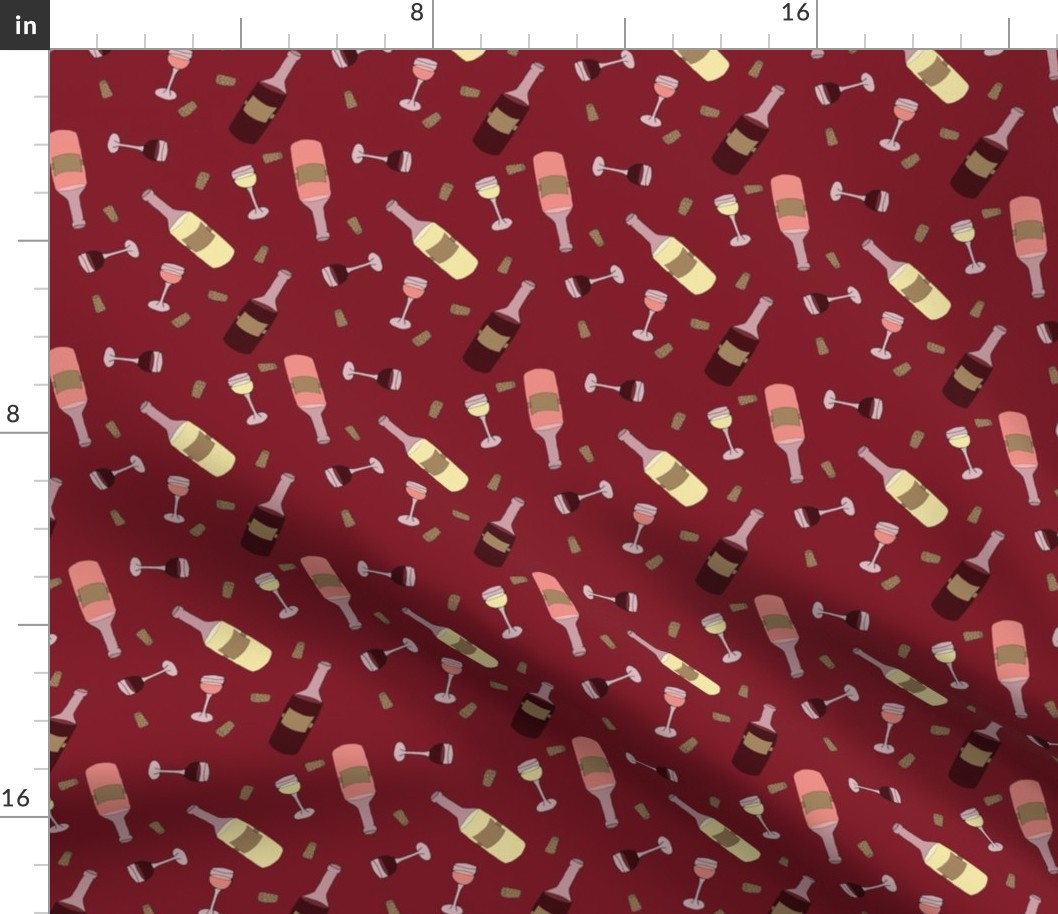 Red, White, and Rose Wine Pattern - larger