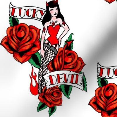 Lucky devil pinup repeat