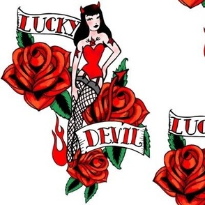 Lucky devil pinup repeat